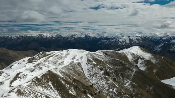 Nueva Zelanda Panorama Montaña Pistas Esquí Como Desde Estación Esquí — Vídeo de stock