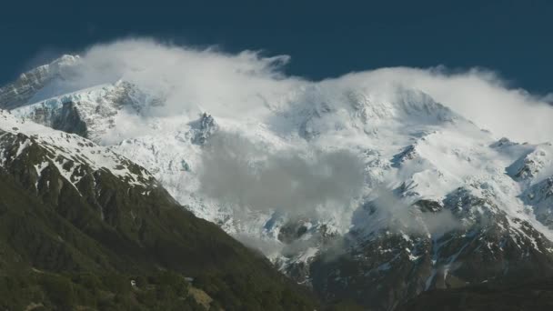 Mouintains Долині Хукер Трек Південному Острові Нової Зеландії Aoraki Національний — стокове відео