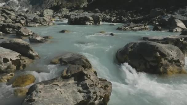 Mouintains Prosti Völgyben Nyomon Aoraki Nemzeti Park Zéland Dél Sziget — Stock videók