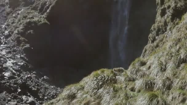 Cascada Del Punchbowl Del Diablo Parque Nacional Arthur Pass Nueva — Vídeos de Stock