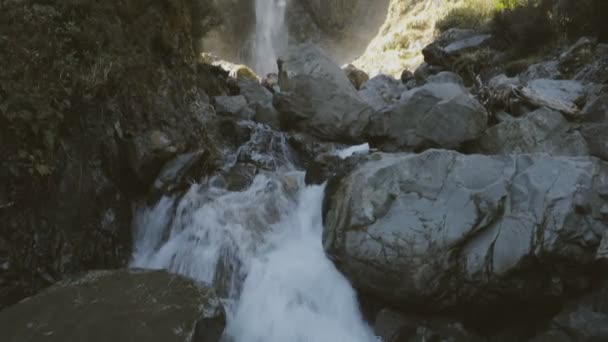 Cascada Del Punchbowl Del Diablo Parque Nacional Arthur Pass Nueva — Vídeos de Stock