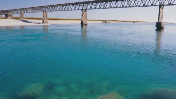 Mais Longa Ponte Uma Faixa Sobre Rio Haast Sudoeste Nova — Vídeo de Stock