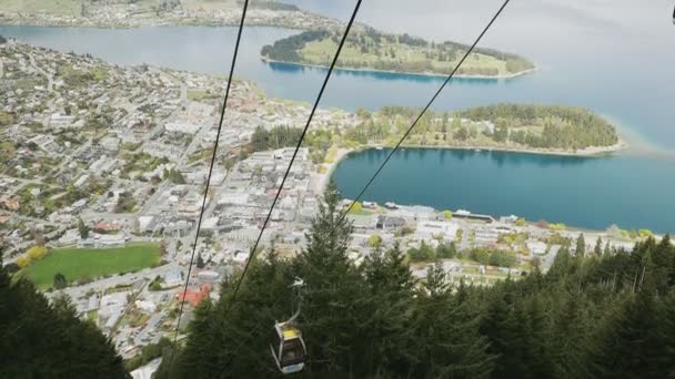 Queenstown Sept 2018 Panorama Utsikt Över Remarkables Lake Wakatipu Och — Stockvideo