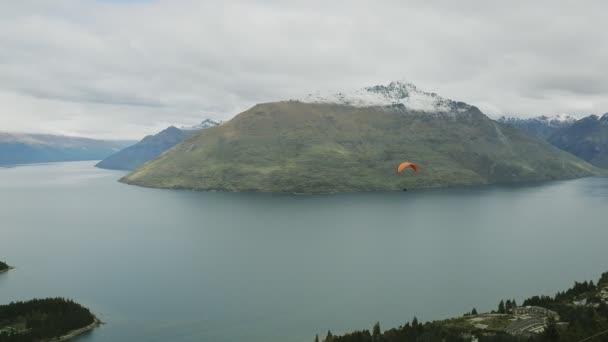 Queenstown Sept 2018 Panoramik Manzaralı Wakatipu Gölü Queenstown South Island — Stok video