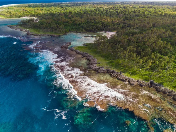 A Lagoa Azul de drone, Port Vila, Efate, Vanuatu — Fotografia de Stock