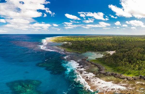 A kék lagúna drone, Port Vila, Efate, Vanuatu — Stock Fotó