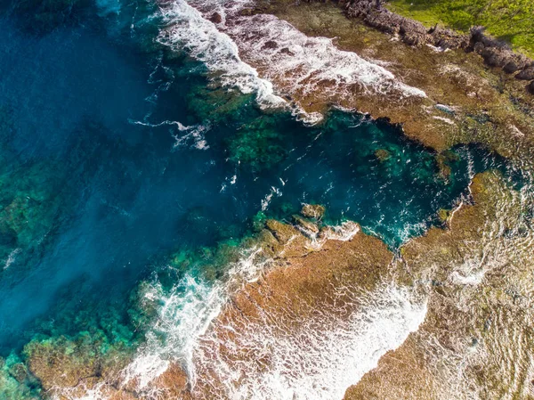 De Blue Lagoon van Drone, Port Vila, Efate, Vanuatu — Stockfoto