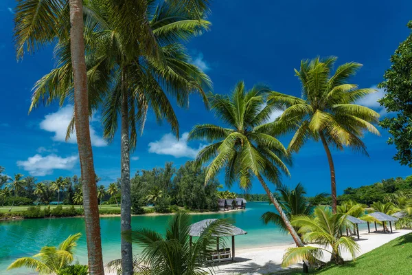 Destinace tropického letoviska v Port Vila, Efate Island, Vanuatu, — Stock fotografie