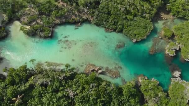 Kék Lagúna Drone Port Vila Efate Vanuatu — Stock videók