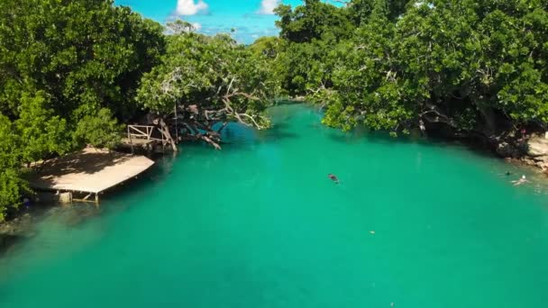 Laguna Azul Drone Port Vila Efate Vanuatu — Vídeos de Stock