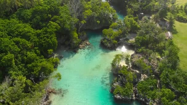 Die Blaue Lagune Von Drohne Port Vila Efate Vanuatu — Stockvideo