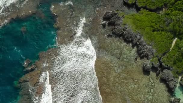 Kék Lagúna Drone Port Vila Efate Vanuatu — Stock videók