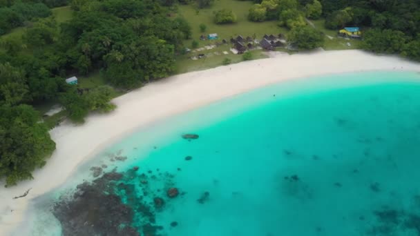 Pláž Champagne Vanuatu Ostrov Espiritu Santo Poblíž Luganville Jižní Pacifik — Stock video