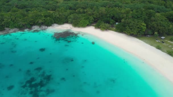 Pláž Champagne Vanuatu Ostrov Espiritu Santo Poblíž Luganville Jižní Pacifik — Stock video