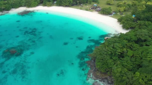 Pláž Champagne Vanuatu Ostrov Espiritu Santo Poblíž Luganville Jižní Pacifik — Stock video