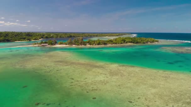 Drone Lotnicze Widok Wyspę Erakor Vanuatu Pobliżu Port Vila — Wideo stockowe