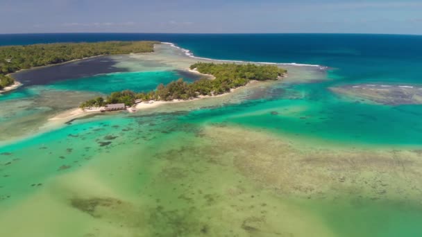 Drone Flyg Bild Över Erakor Island Vanuatu Nära Port Vila — Stockvideo