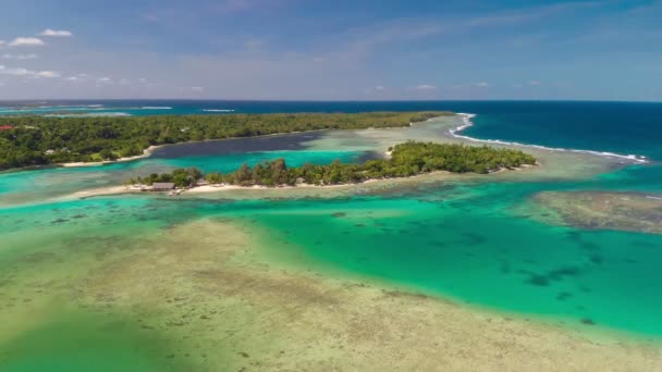Drone Flyg Bild Över Erakor Island Vanuatu Nära Port Vila — Stockvideo