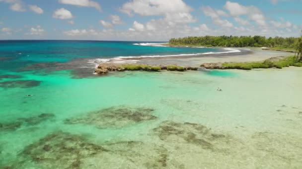 伊顿海滩 埃法特岛 瓦努阿图 维拉港附近 东海岸著名的海滩 — 图库视频影像