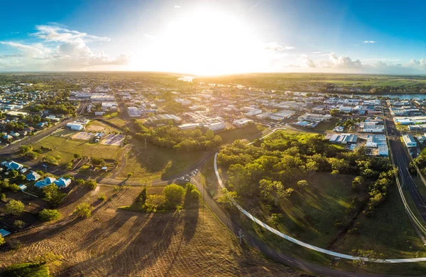 Veduta aerea drone di Bundaberg, Queensland, Australia — Foto Stock