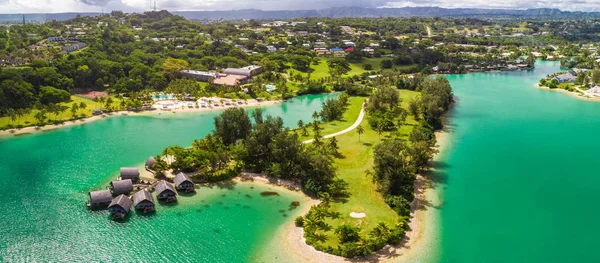 Port Vila, Vanuatu-april 3 2019: Aerial Drone syn på semester — Stockfoto