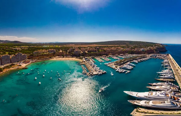 Vista Aerea Marina Porto Adriano Toro Regione Santa Ponca Maiorca — Foto Stock