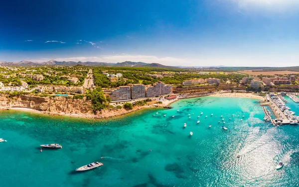 Luftaufnahme Yachthafen Port Adriano Toro Region Santa Ponca Mallorca Balearen — Stockfoto