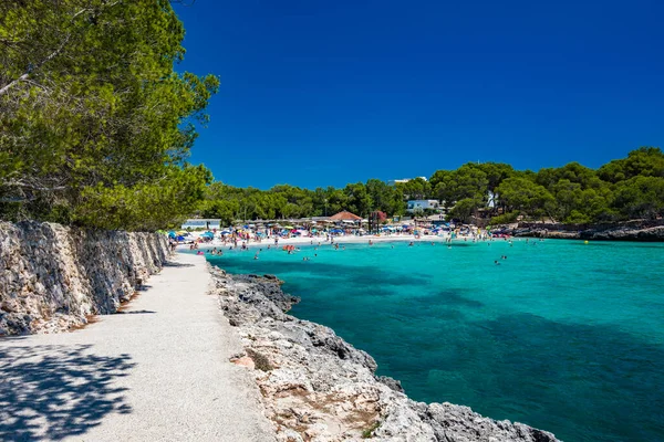 Cala Mondrago Παραλία Καλοκαίρι Parque Natural Mondrago Σαντάνι Μαλόρκα Ισπανία — Φωτογραφία Αρχείου