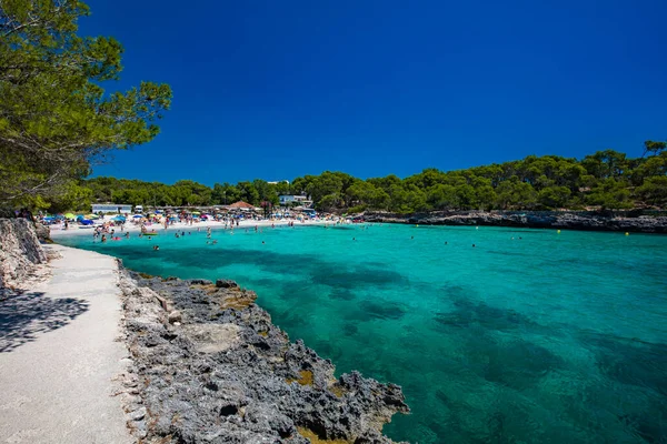 Cala Mondrago Beach Summer Parque Natural Mondrago Santanyi Malorca Spain — Stock Photo, Image