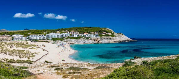 Krásná Písečná Pláž Cala Mesquida Mallorca Středozemní Moře Baleárské Ostrovy — Stock fotografie