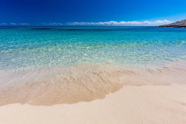 Hermosa Playa Arena Cala Mesquida Mallorca Mar Mediterráneo Islas Baleares — Foto de Stock