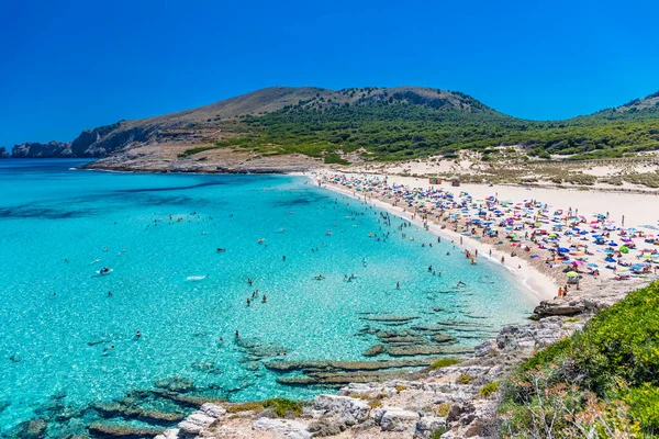 Belle Plage Sable Cala Mesquida Majorque Mer Méditerranée Îles Baléares — Photo