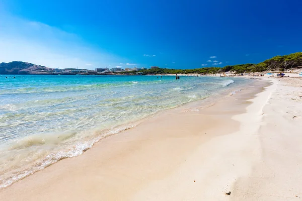 Cala Agulla Com Incrível Praia Areia Espanha Ilhas Baleares Maiorca — Fotografia de Stock