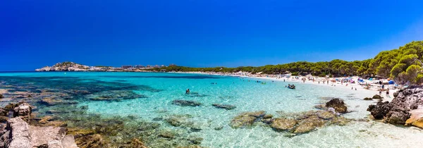 Cala Agulla Con Splendida Spiaggia Sabbia Spagna Isole Baleari Maiorca — Foto Stock