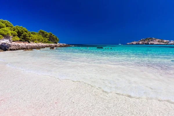 Cala Agulla Csodálatos Homokos Strand Spanyolország Baleár Szigetek Mallorca Cala — Stock Fotó