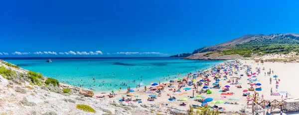 Cala Mesquida Mallorca Spain Липня 2020 Люди Які Насолоджуються Чудовим — стокове фото