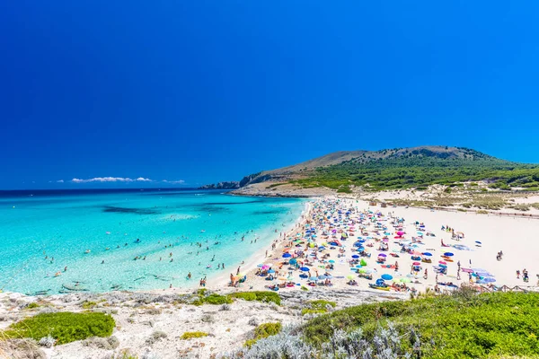 Cala Mesquida Mallorca Spanje Juli 2020 Mensen Die Genieten Van — Stockfoto