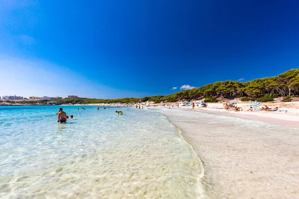 Cala Agulla Mallorca Spanien Juli 2020 Menschen Genießen Den Sommer — Stockfoto