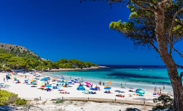 Cala Agulla Mallorca Espagne Juillet 2020 Les Gens Profitent Été — Photo