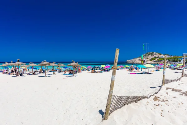 Cala Agulla Mallorca Spanien Juli 2020 Menschen Genießen Den Sommer — Stockfoto