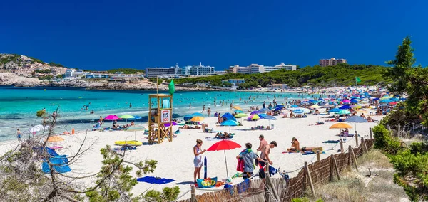 Cala Agulla Mallorca Spanien Juli 2020 Menschen Genießen Den Sommer — Stockfoto