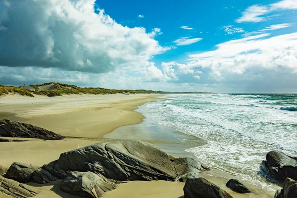 Hellesto Beach Napsütéses Napon Stavanger Mellett Norvégiában — Stock Fotó