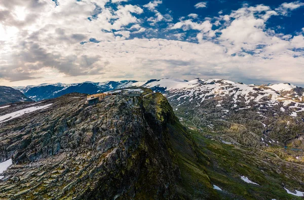 Πανοραμική Άποψη Του Τοπίου Geirangerfjord Και Των Βουνών Από Την — Φωτογραφία Αρχείου