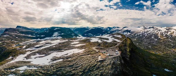 Πανοραμική Άποψη Του Τοπίου Geirangerfjord Και Των Βουνών Από Την — Φωτογραφία Αρχείου