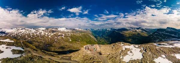 Panoramic View Geirangerfjord Mountains Landscape Dalsnibba Plateau Viewpoint Norway Scandinavia — Stock Photo, Image