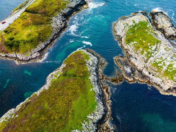 Atlantic Ocean Road Atlanterhavsveien Noorse Bouw Van Eeuw Noorwegen — Stockfoto
