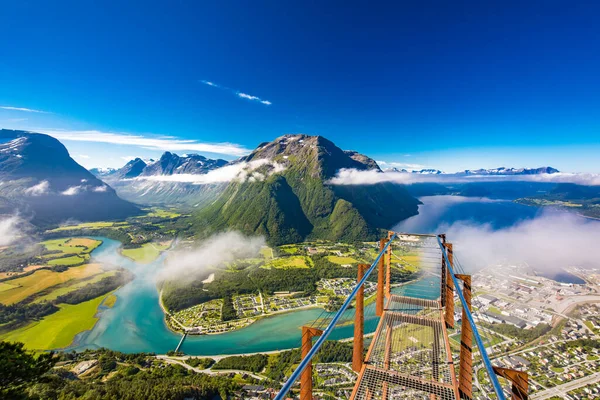 Rampestreken Andalsnes Norway Famous Tourist Track Viewpoint — Stock Photo, Image