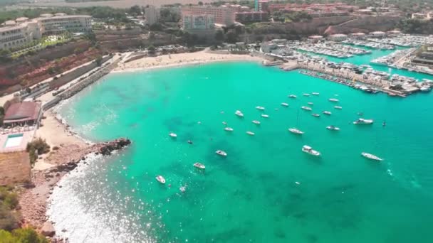 Vista Aérea Marina Port Adriano Toro Maiorca Ilhas Baleares Espanha — Vídeo de Stock