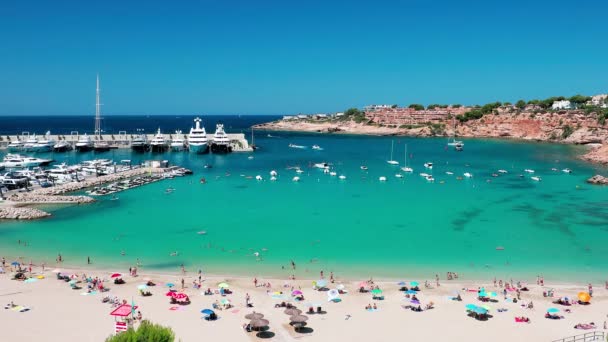 Aerial View Marina Port Adriano Toro Mallorca Balearic Islands Spain — Stock Video