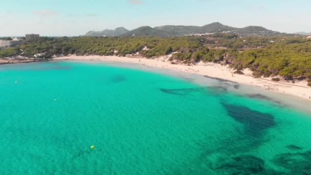 Cala Agulla沙滩西班牙 Balearic群岛 Mallorca Cala Rajada — 图库视频影像